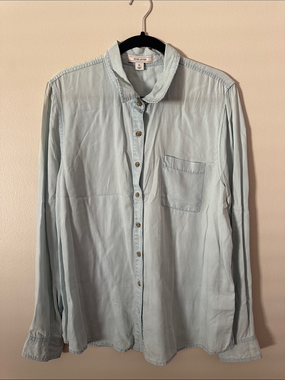Adam Levine Collection Pale Blue Men's Button-Down Shirt